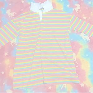 Striped Zip Pullover xs Dollskill